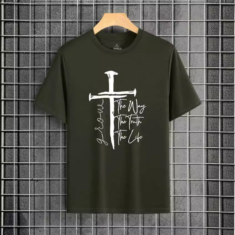 Mexican Cross-Border New Spring and Summer Thin Round Neck Short-Sleeved T-Shirt Large Version Loose Slimming Look Tops for Men and Women Versatile