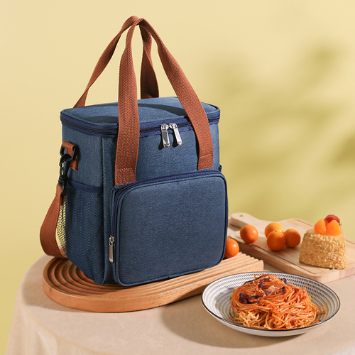 Korean version of thickened lunch box bag, bento bag, heightened square insulated bag, portable picnic ice bag, outdoor fresh-keeping lunch bag