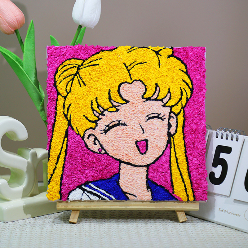 パルプ画diy材料バッグ手作り創意装飾画小学生充填画屋台半製品セット|undefined