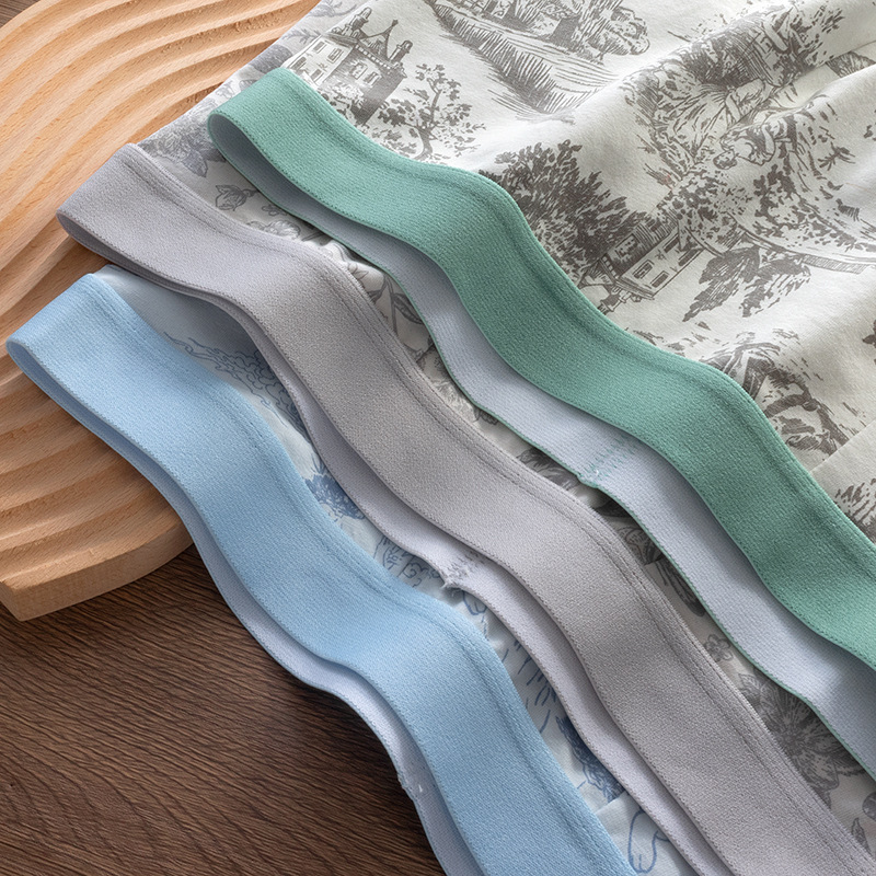 Nuevo estilo de estilo nacional 7A antibacterianos pantalones de seda de morera entrepierna de algodón transpirable de cintura media para hombres pantalones al por mayor