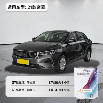 Car Touch-Up Oil-Based Paint, Metallic Paint, Avtomobil boyası - 21-emgrand-yanyu-grey-g01-1lcan-liquid-paint