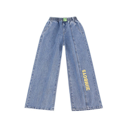 Girls Jeans Spring and Autumn New Medium and Large Children's Clothing Girls Loose Baby Casual Girls Wide Leg Pants Wholesale