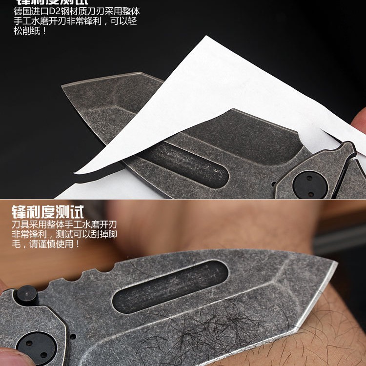 Venta directa de fábrica D2 cuchillo plegable de acero al aire libre cuchillo plegable cuchillo de autodefensa hoja de supervivencia al aire libre cuchillo de camping de alta dureza