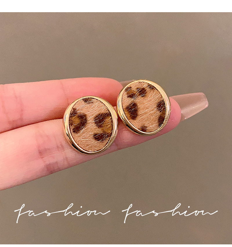 Orecchini a lobo vintage con stampa leopardo gioielli donna_voghion.com