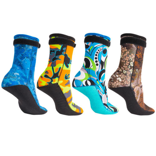 Snorkeling equipment 3mm non-slip camouflage diving socks diving shoes winter swimming socks adults and children snorkeling socks beach socks