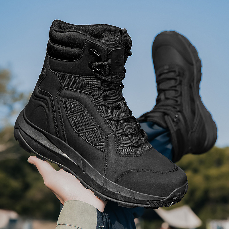 New Foreign Trade Outdoor High-Top Jungle Combat Boots for Men, Cross-Border Delta Hiking Shoes, Camping Desert Boots, Combat Boots