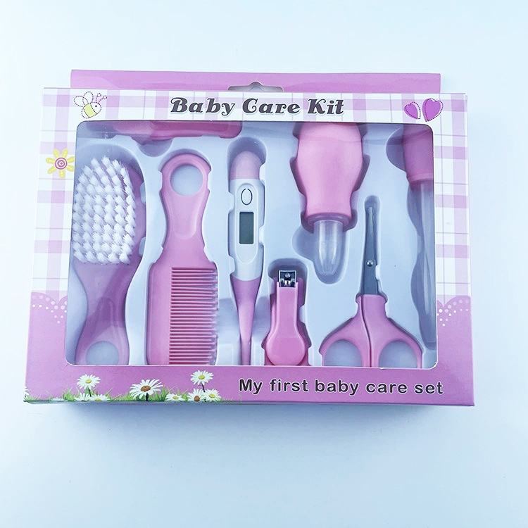 Kit de cuidado para recién nacidos de 10 piezas con aspirador nasal y cortaúñas, para higiene del bebé, mayorista