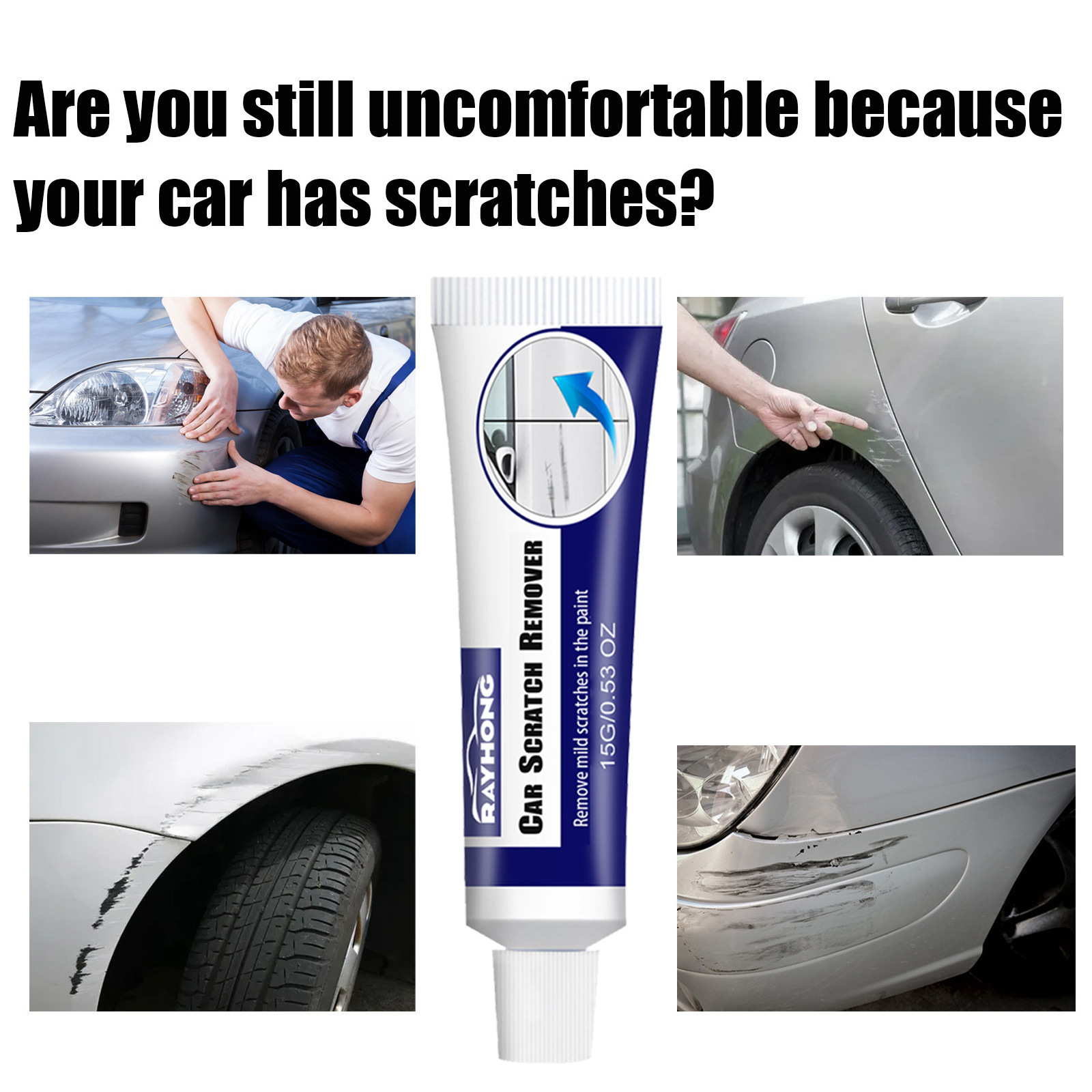 Rayhong Car Scratch Care Agent Scratch Removal Abrasive Polishing Paint Surface Refurbishment Scratch Wax Scratch Remover