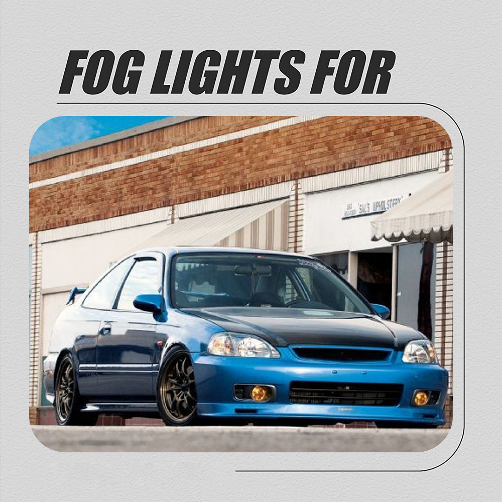 Aplicable a 99 / 20 años Honda Civic EK3 antiguo conjunto de luz de niebla delantera halógeno luz de viaje diurna luz parachoques delantera