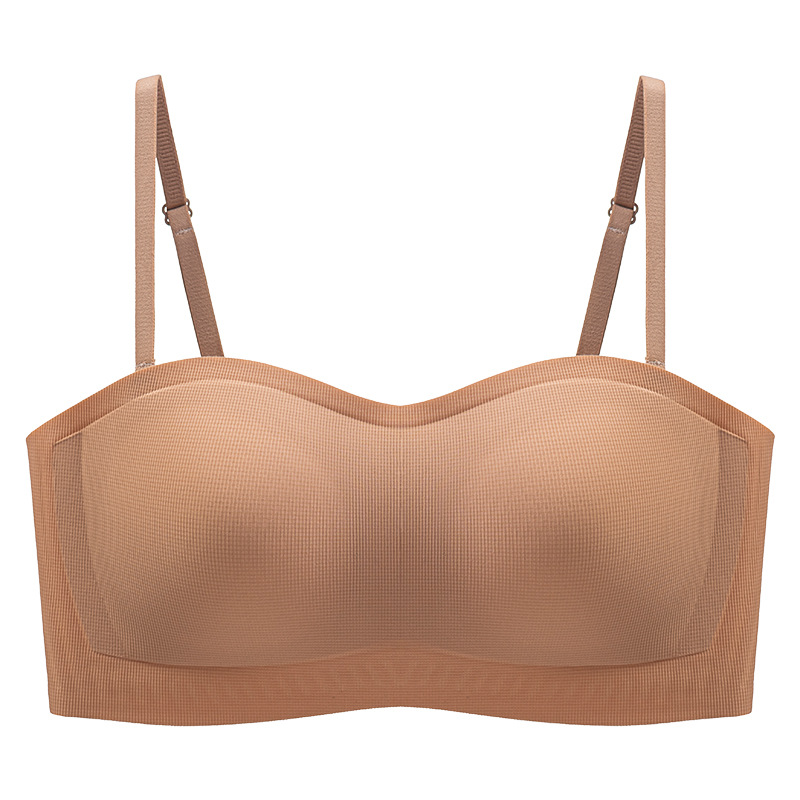 Verano sin cinturón de hombro ropa interior de soporte suave damas sin marcas sin anillo de acero sujetador de hombro antideslizante sujetador