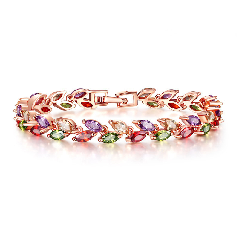 Korean Style Personality All-match Bracelet Color Crystal Women Fashion Jewelry Willow Crystal Willow Bracelet
