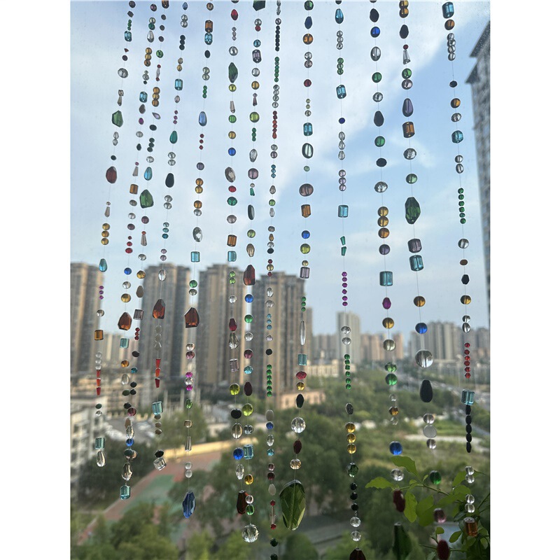 Dreamy Colorfulful Bead Curtain Handmade DIY Material Package Creative Beaded Door Curtain Bead Chain Girly Heart Home Decoration