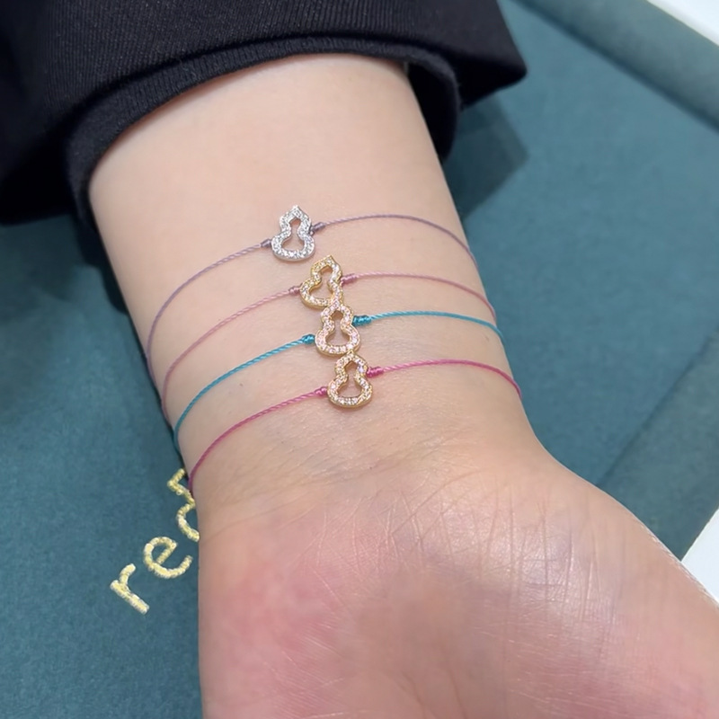 Paris, France Vintage Fortune Hollow Gourd Bracelet This Year Lucky Gift Couple Hand Rope Men's and Women's Hand Jewelry