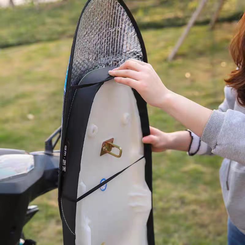 Cojín de protección solar para automóviles eléctricos, cojín de asiento para motocicleta, cojín de asiento para scooter, aislamiento térmico a prueba de lluvia, cojín impermeable para cuatro estaciones, tipo universal