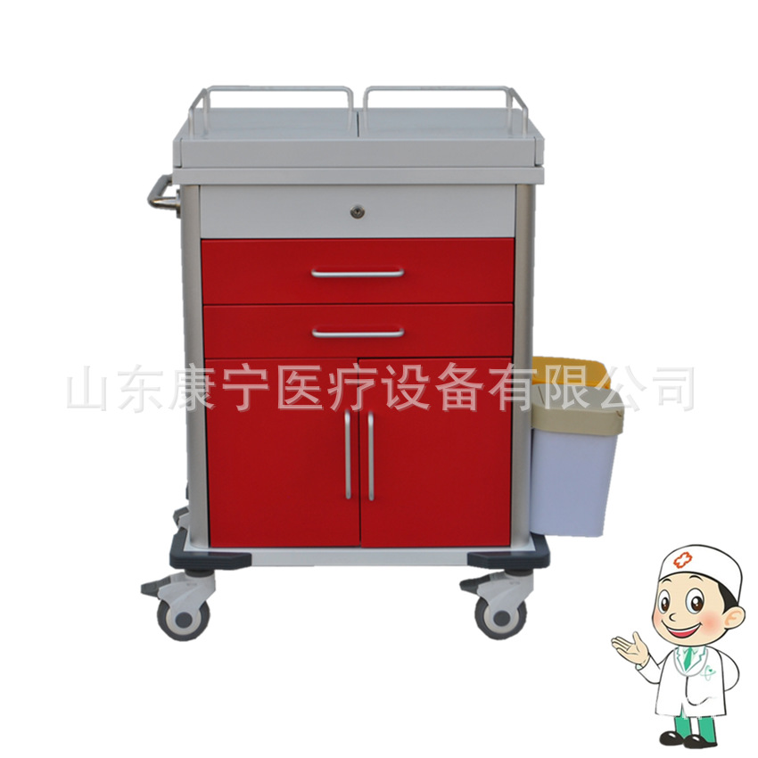 彩钢急救车抽拉门抢救麻醉车医用点滴输液车多功能护理车