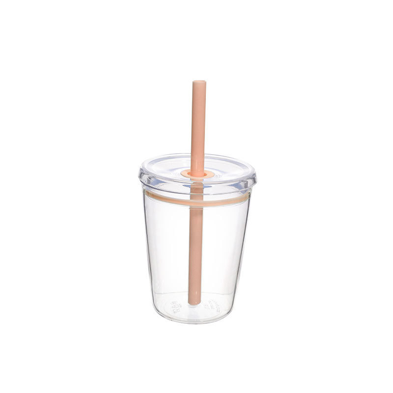 新款12oz单层tritan吸管杯 高颜值咖啡杯可爱马卡龙多色糖果水杯|undefined