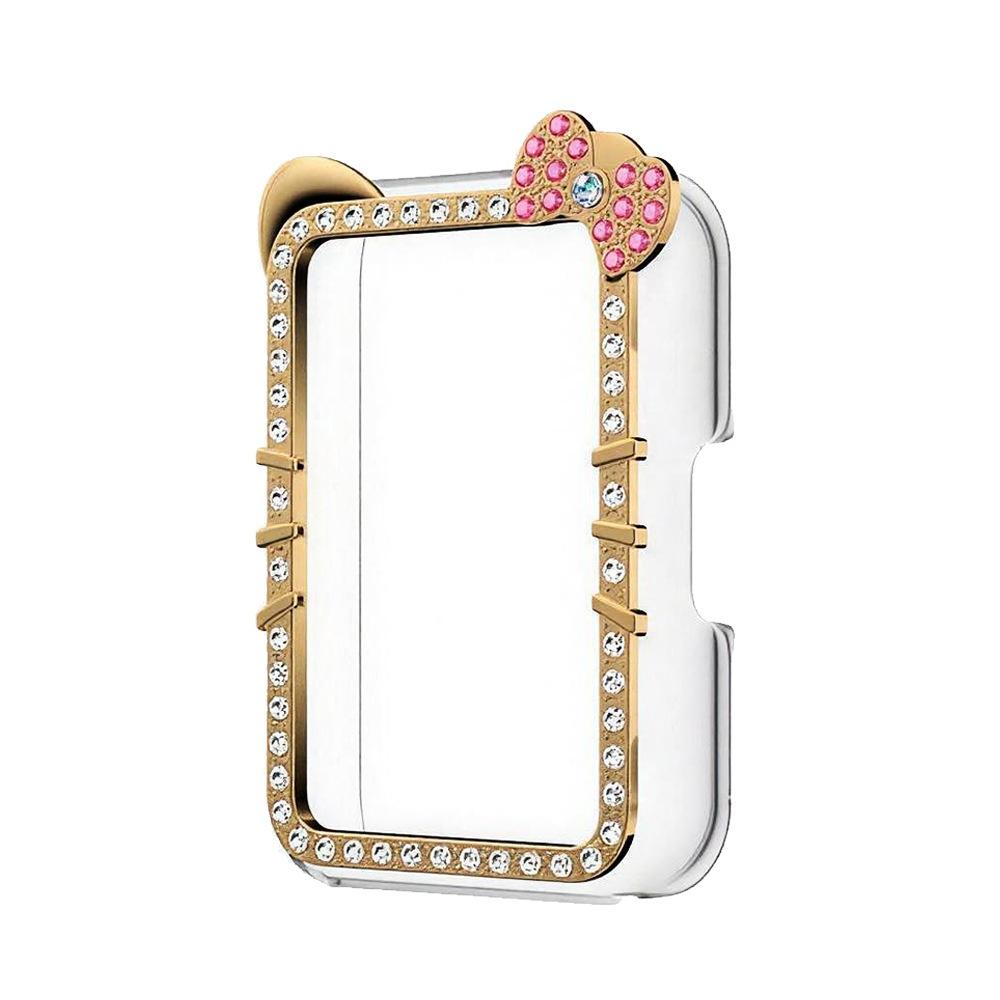 Rose gold (KT cat single row diamond hollow shell)