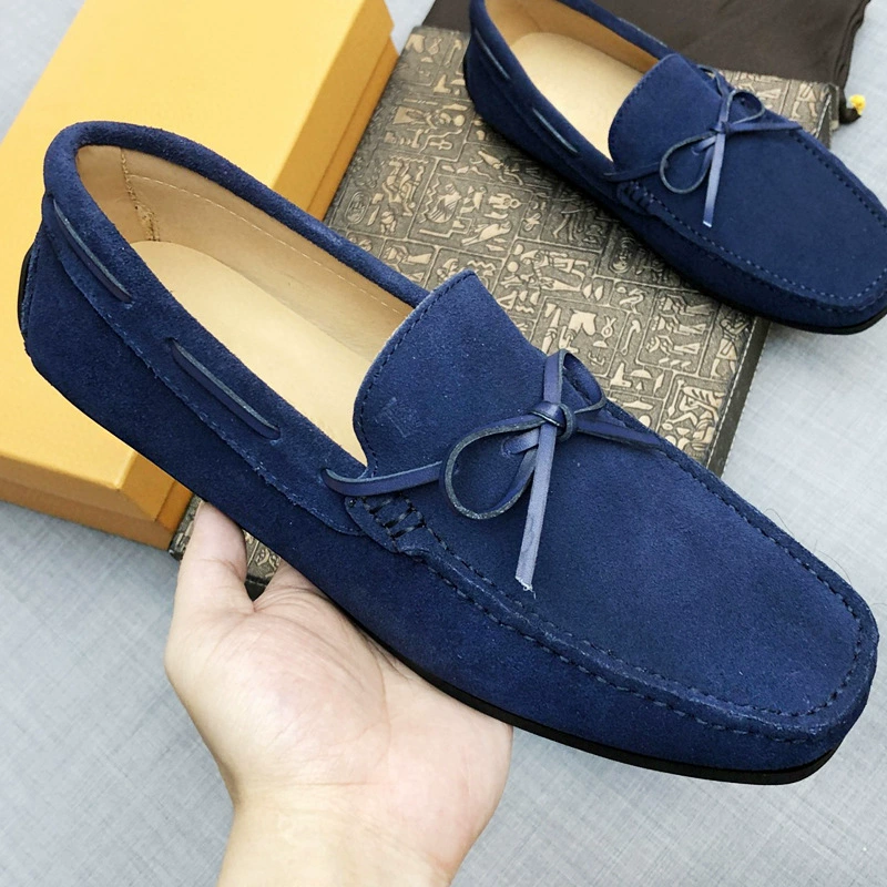 Модные брендовые туфли-бобины 2025 года для мужчин, классические слипоны из натуральной кожи с матовым покрытием для вождения.
