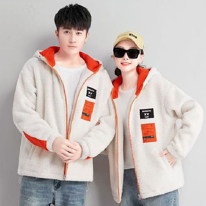 【***Limited Sizes】Lamb Wool Loose Casual Sweatshirt, Stylish and Trendy for Autumn and Winter, Fleece-Lined and Thickened Single-Piece Jacket