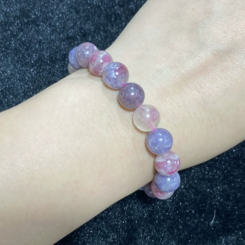 Органический турмалин модный crystal браслет, круглые бусины, универсальные украшения, подарок на день рождения