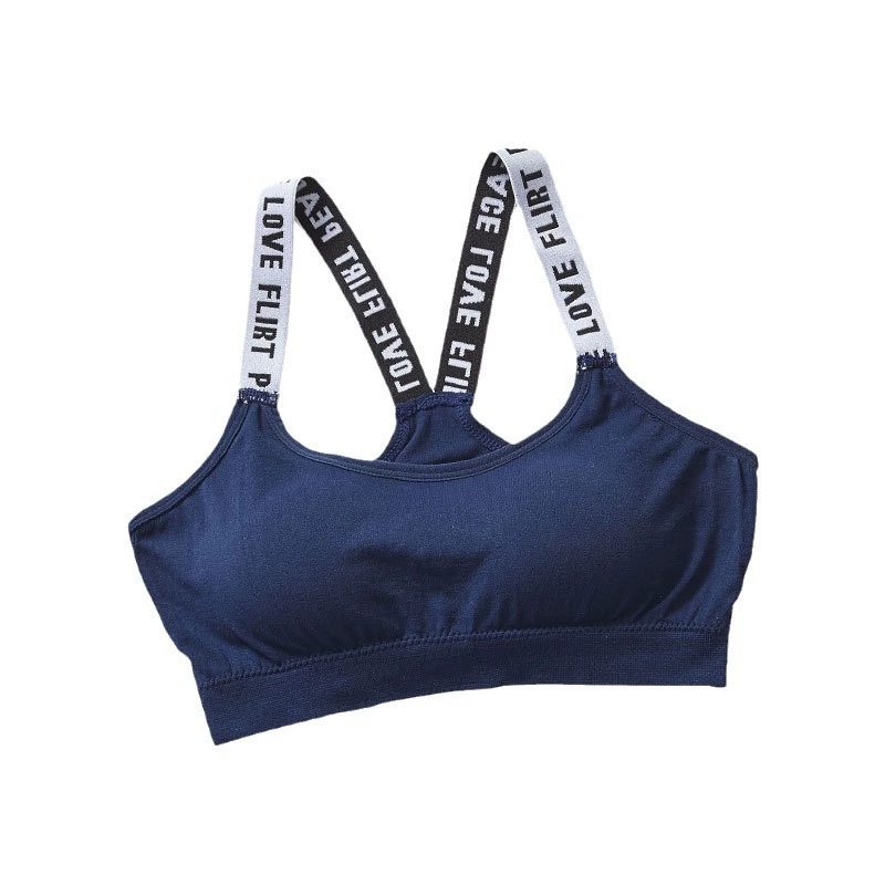 (Cross-border trading), underwear, sports tube top, bra, T-shirt, English letters, lifting effect, for running, beautiful back