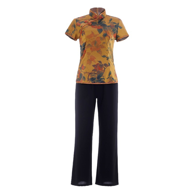2026 New Style Tang Suit Women's Short Top, Modern Fashion Women's Qipao Dress, Mother's Outfit, Performance Costume Set, Wholesale