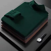 Мужская нижняя рубашка DeRong на осень и зиму, двусторонняя бархатная рубашка с длинными рукавами с круглым вырезом, теплая внутренняя одежда, осенняя одежда, рубашка со средним воротником для верхней одежды