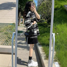 运动套装女夏季学生韩版宽松时尚网红polo短袖短裤美式休闲两件套