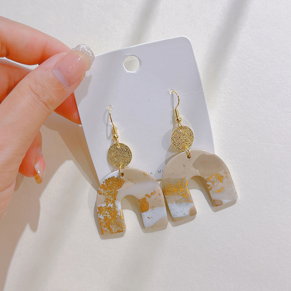 Geometric Pattern Women'S Gender 1 Pair Fashion Geometric Soft Clay Women's Drop Earrings