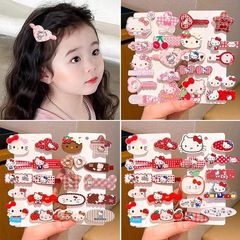 KT 猫女の子ヘアピン子供のかわいい帽子新しいインターネット有名人額ヘアピンベビー前髪子供のヘアアクセサリー