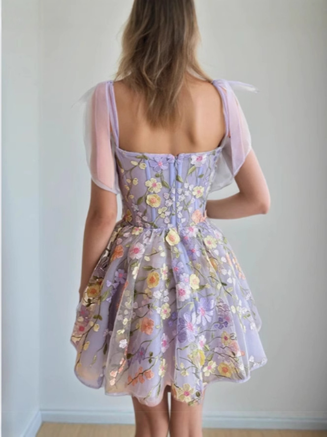 2つの新しいヨーロッパとアメリカの国境を越えたアマゾンの女性のファッション立体花刺繍ヒップハグセクシーなサスペンダードレス