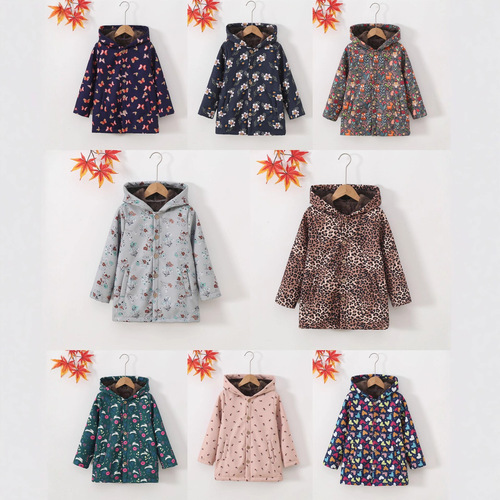 Cross-border new autumn and winter lined hooded coat with hood and pockets, mid-length, warm and fashionable, multi-color Korean-style trench coat