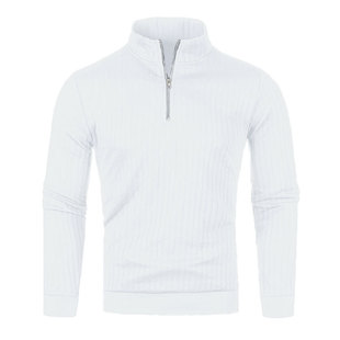 Men's Half-turtleneck Zipper Knitwear Sweater Men's Autumn Loose Sweater Casual Pullover Long Sleeve Knitwear (1