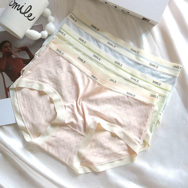 Naked Sweet Mid-waist Panties Women's Macaron Color High Elastic Hip-lift Breathable Cotton Crotch Girl's Briefs Naked Sweet Mid-waist Panties Women's Macaron Color High Elastic Hip-lift Breathable Cotton Crotch Girl's Briefs