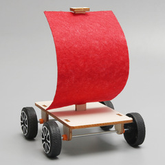 Wooden Technology Small DIY Invention Wind Car Sail Car STEAM Experimental Educational Equipment
