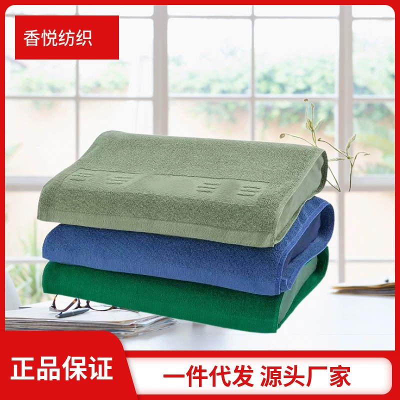 Military green pillow towel -style single -person units internal affairs student cotton pillow towel thickened dark green grass green and blue pillow pillow towel