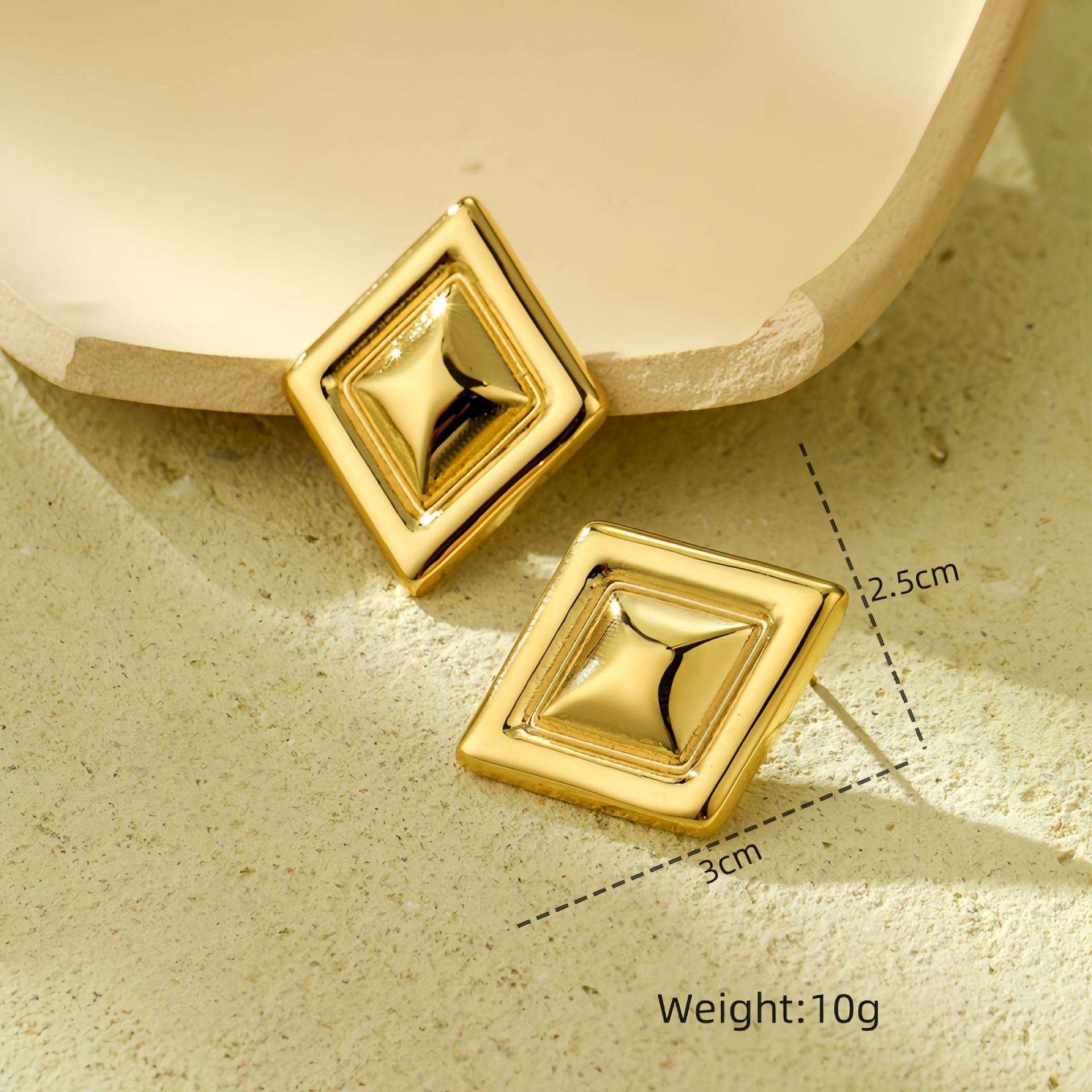 15g Weight 316L Stainless Steel Ear Needle Material Ear Studs Classification 1 Pair Quantity Daily Occasion 304 Stainless Steel Material Triangle, Star, Heart Shape Pattern Women's Gender Simple Style Style Plating Craft 304 Stainless Steel Triangle Star Heart Shape Simple Style Ear Studs For Women's 5