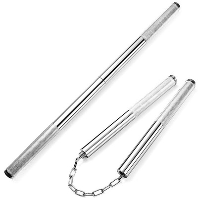 Nunchaku Metal Two-in-one Nunchakus Two sticks Mosaic Practice perform Self-defense actual combat