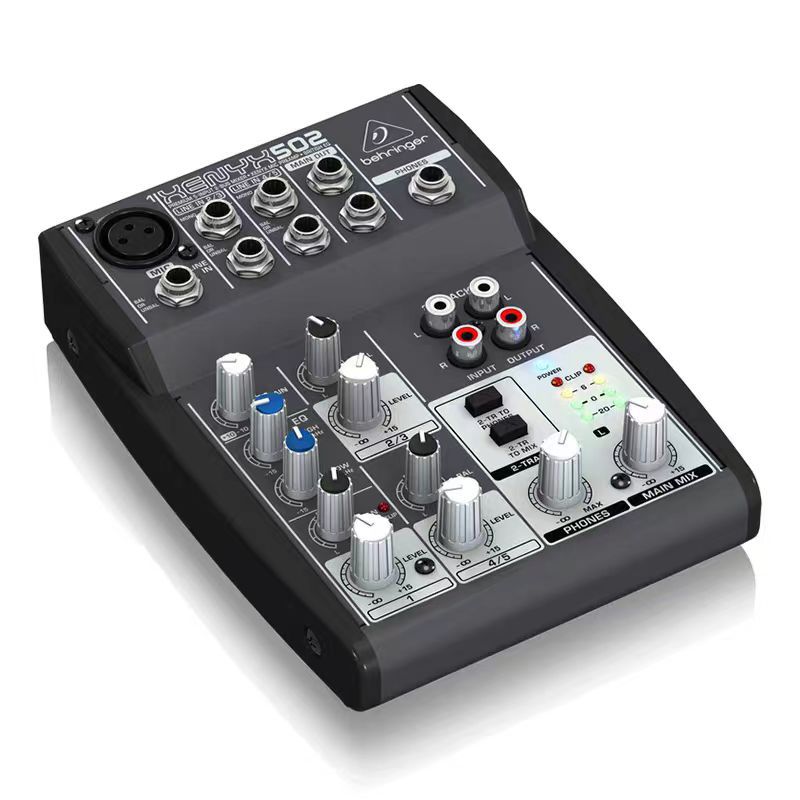 BEHRINGER/百灵达Q502USB 5路小型调音台带声卡K歌直播内录音家用