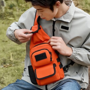 New Solid Color Water-Repellent Portable Outdoor Sports Bag Large Capacity Multi-Pocket Lure Backpack Tactical Slingshot Small Bag