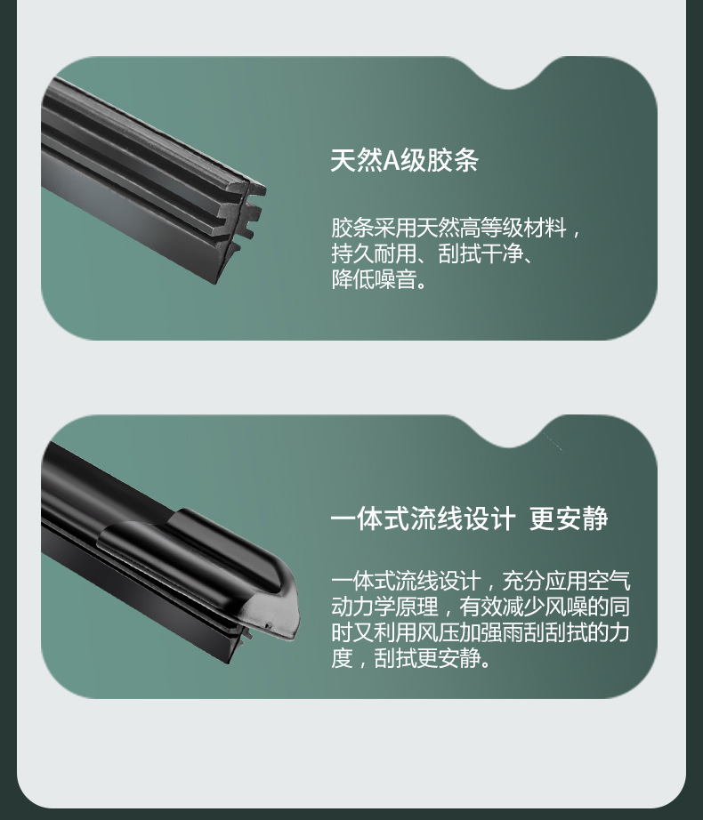 Suitable for Leapmotor B10 wipers, original factory silent rubber strips for 25/26 models, Leapmotor B10 frameless wiper blades