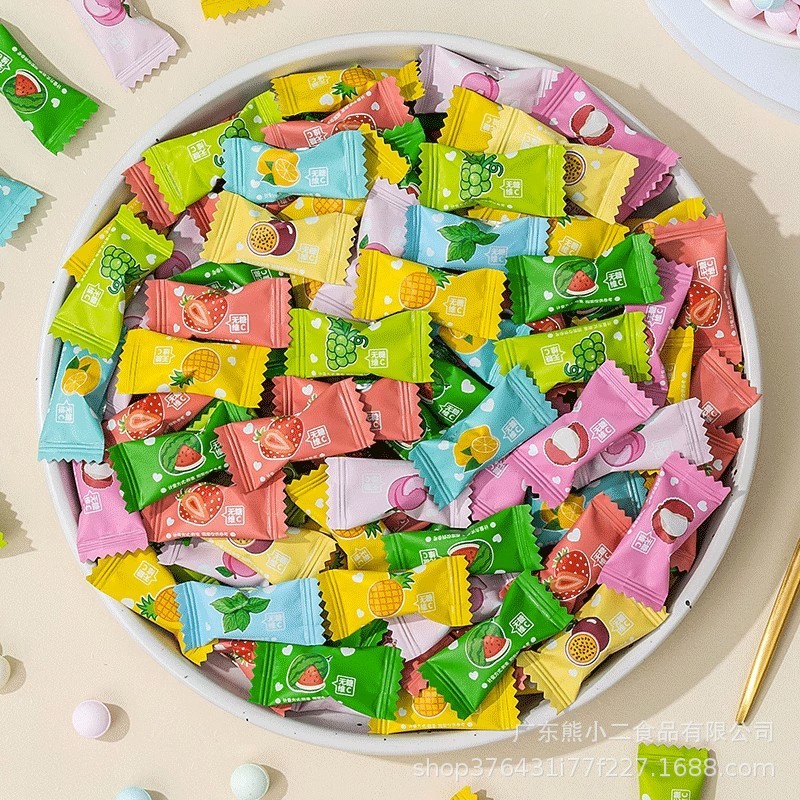 Sugar-Free Vitamin C Mint Candy with Mixed Fruit Flavors, Fresh Breath Candy, Office Reception Candy, Various Flavors