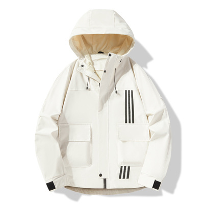 春秋新款单层冲锋衣男女情侣款防风防水透气保暖夹克 户外旅游登