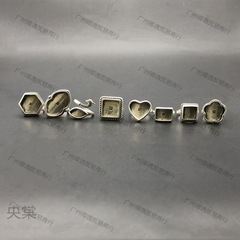 贵州苗族手工饰品苗绣配件 苗银diy戒指空托底托镶嵌绣片戒托