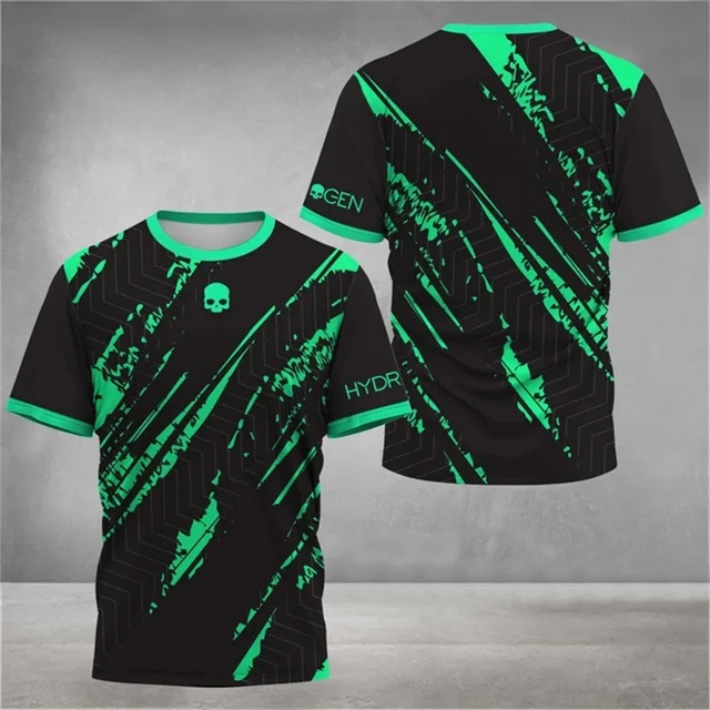 Deportes para hombres malla transpirable suelta camiseta de manga corta venta directa de fábrica moda 3D impresión digital spot