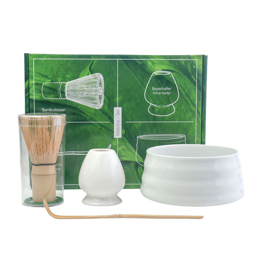 Taza de té de estilo japonés, cepillo de matcha, herramientas de matcha, taza de té de la dinastía Song, caja de regalo de set de matcha