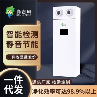 家用商用幼儿园新风机定制新风系统过滤通风柜式落地式净化机空气
