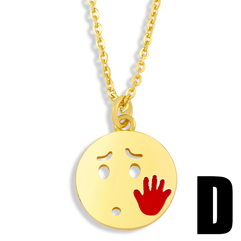 Fashion Creative Funny Expression Copper Necklace Wholesale display picture 8