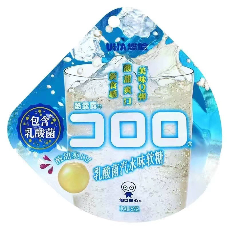 Фруктовые желейные конфеты (UHA Cool Lulu) 52 г, виноград и микс вкусов, мягкая жевательная закуска