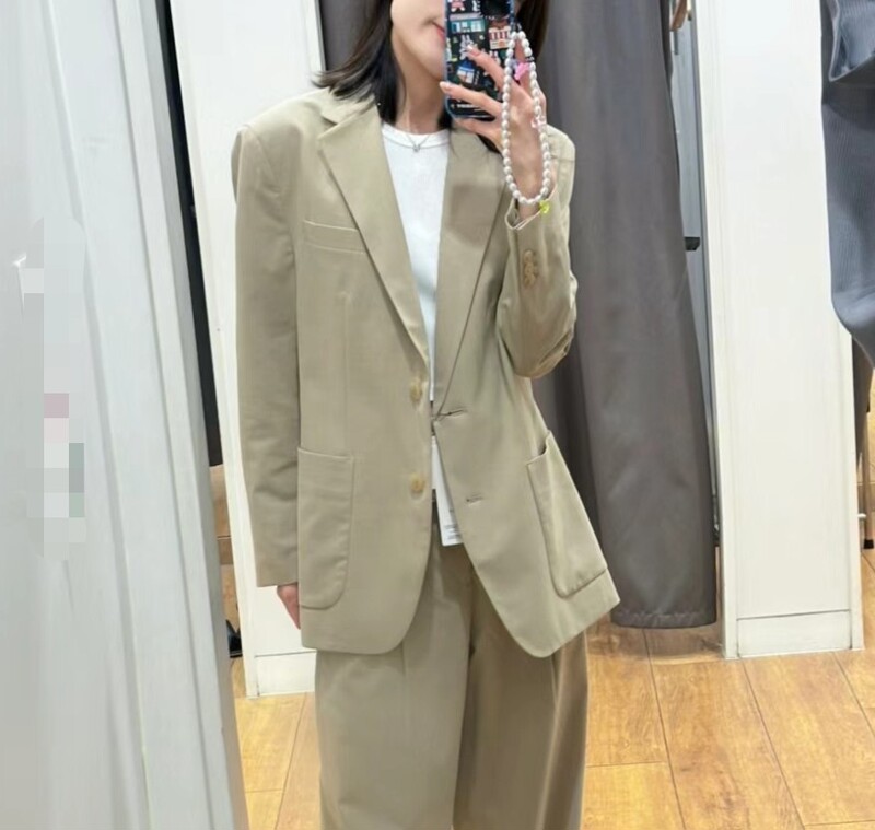 Japanese Women's Casual Suit Business Commuter Jacket 24 Spring and Summer New Thin Elastic Suit 467188
